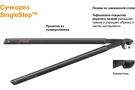 Купить Малый плоскостной сучкорез Fiskars S L28 1001432  112160  с загнутыми лезвиями фото №5