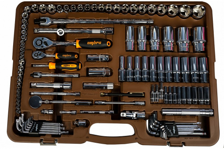 Купить Набор универсального инструмента OMBRA 1/2", 3/8" и 1/4"DR (141 предм.)   OMT141S фото №3