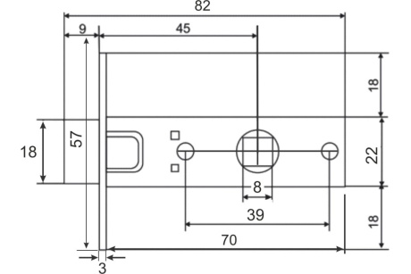 Купить Защелка   VЕTTORE C-03B 100 NI   Никель фото №3