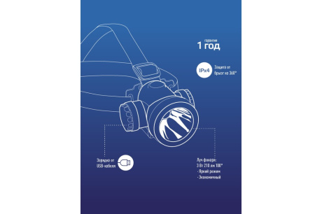 Купить Налобный фонарь КОСМОС 479295 KOCH3WLi-On фото №15