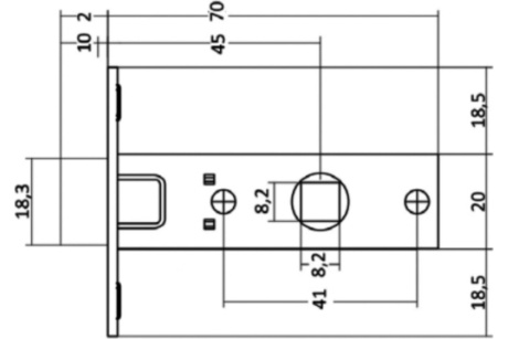 Купить Защелка  VЕTTORE C-03B 100 BN   Чёрный Никель фото №2