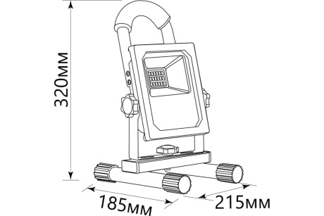Купить Прожектор с/д FERON  LL-912 20W 6400K черн. IP66 перен. с зарядкой  32088 фото №10