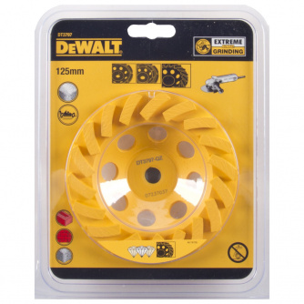 Купить Чашка алмазная DEWALT 125 мм турбо однорядная   DT 3797 фото №2