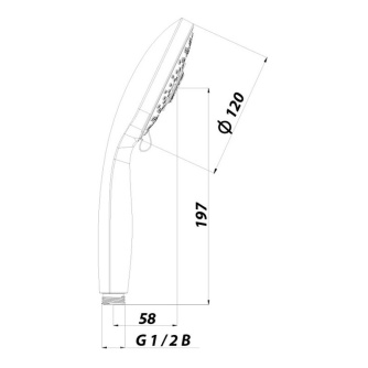 Купить Лейка для душа LEMARK Point LM0315C d120 мм F5 хром фото №2