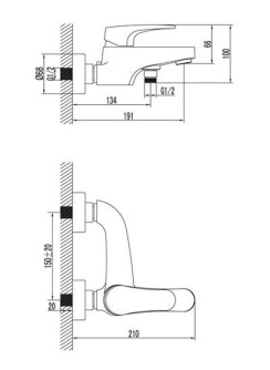 Купить Смеситель для ванны Lemark SHIFT  LM4332C фото №2