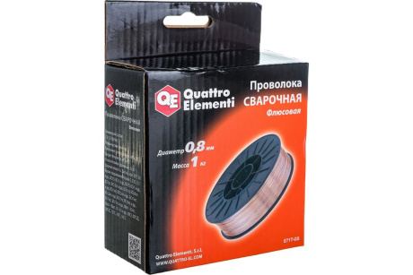 Купить Проволока флюсовая QUATTRO ELEMENTI 0 8мм 1кг 790-380 фото №2